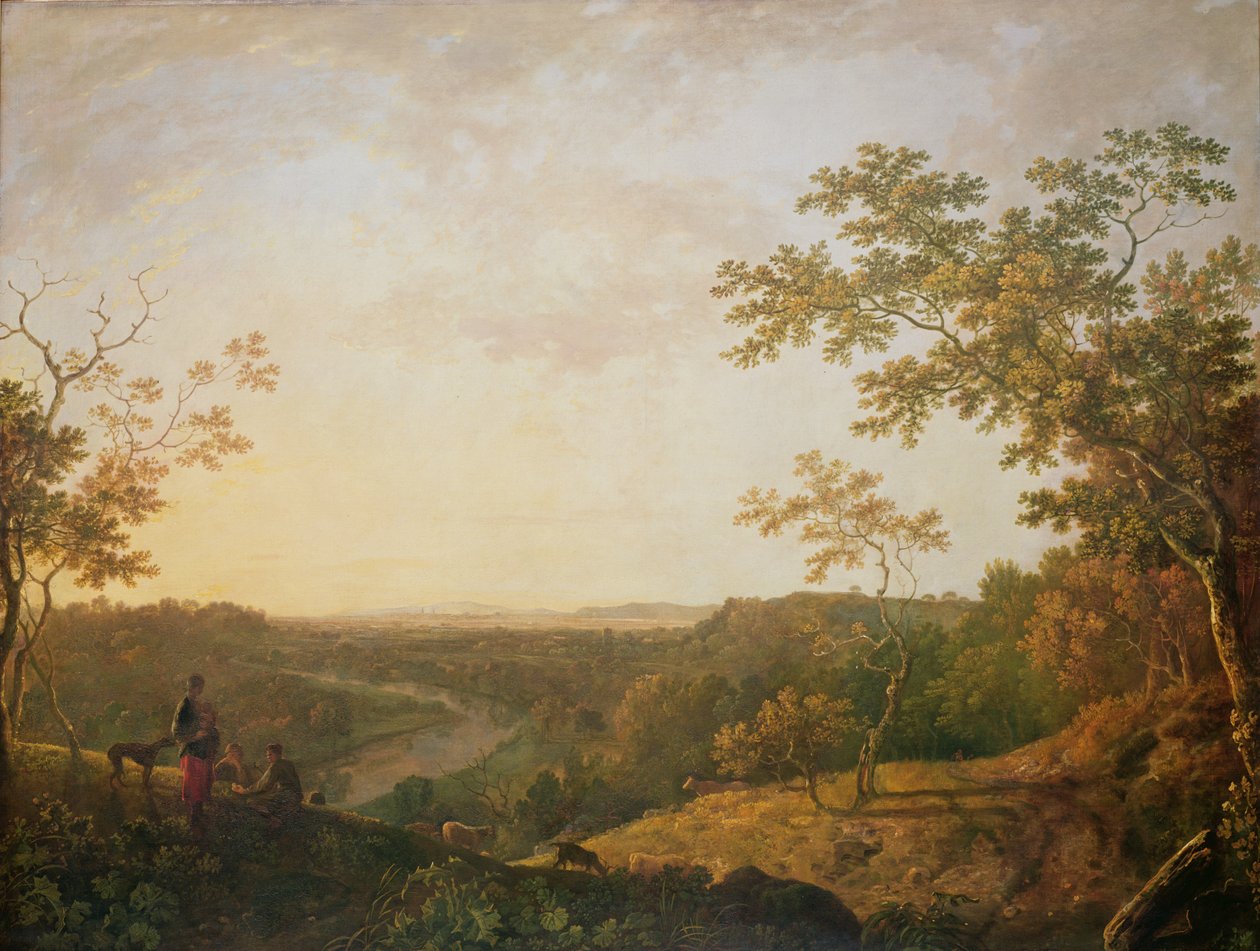 Vista do Rio Dee, c.1761 (óleo sobre tela) de Richard Wilson