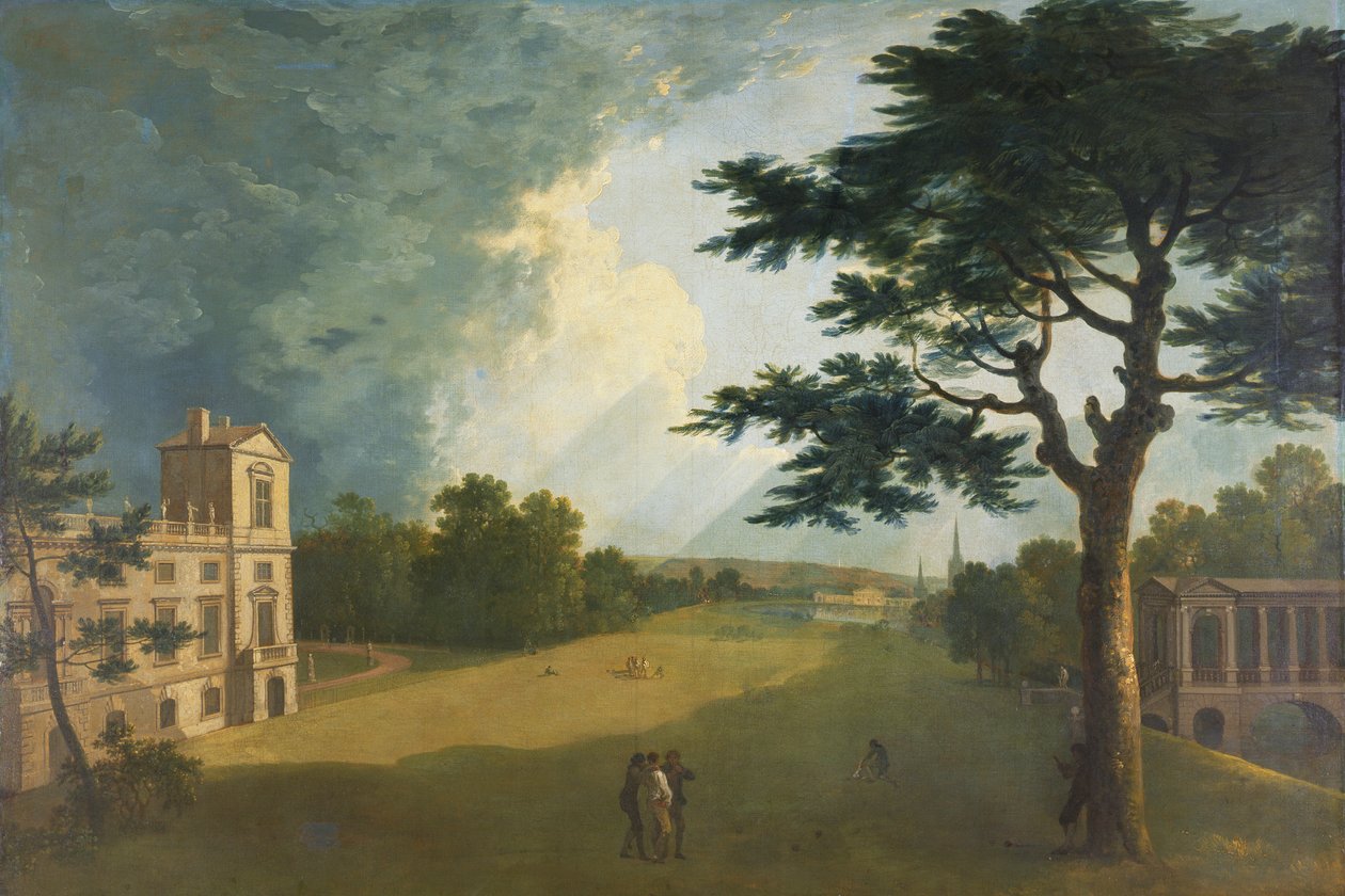 Wilton House, Vista Sul do Jardim (óleo sobre tela) de Richard Wilson