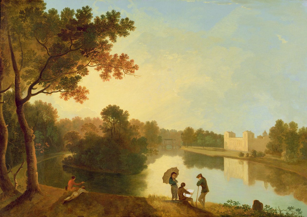 Wilton House do sudeste, c.1758-60 (óleo sobre tela) de Richard Wilson