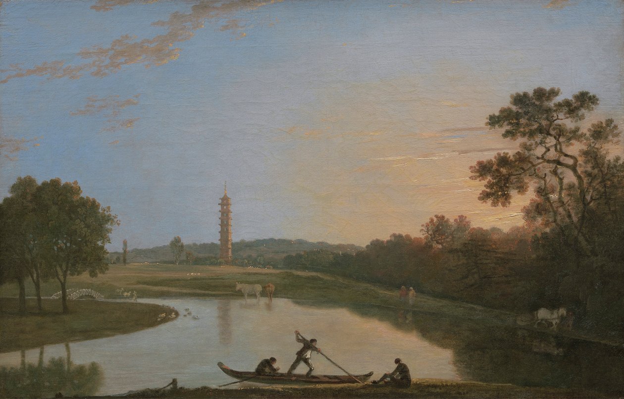 Kew Gardens: The Pagoda and Bridge [1985, Cormack, YCBA Catálogo conciso] de Richard Wilson
