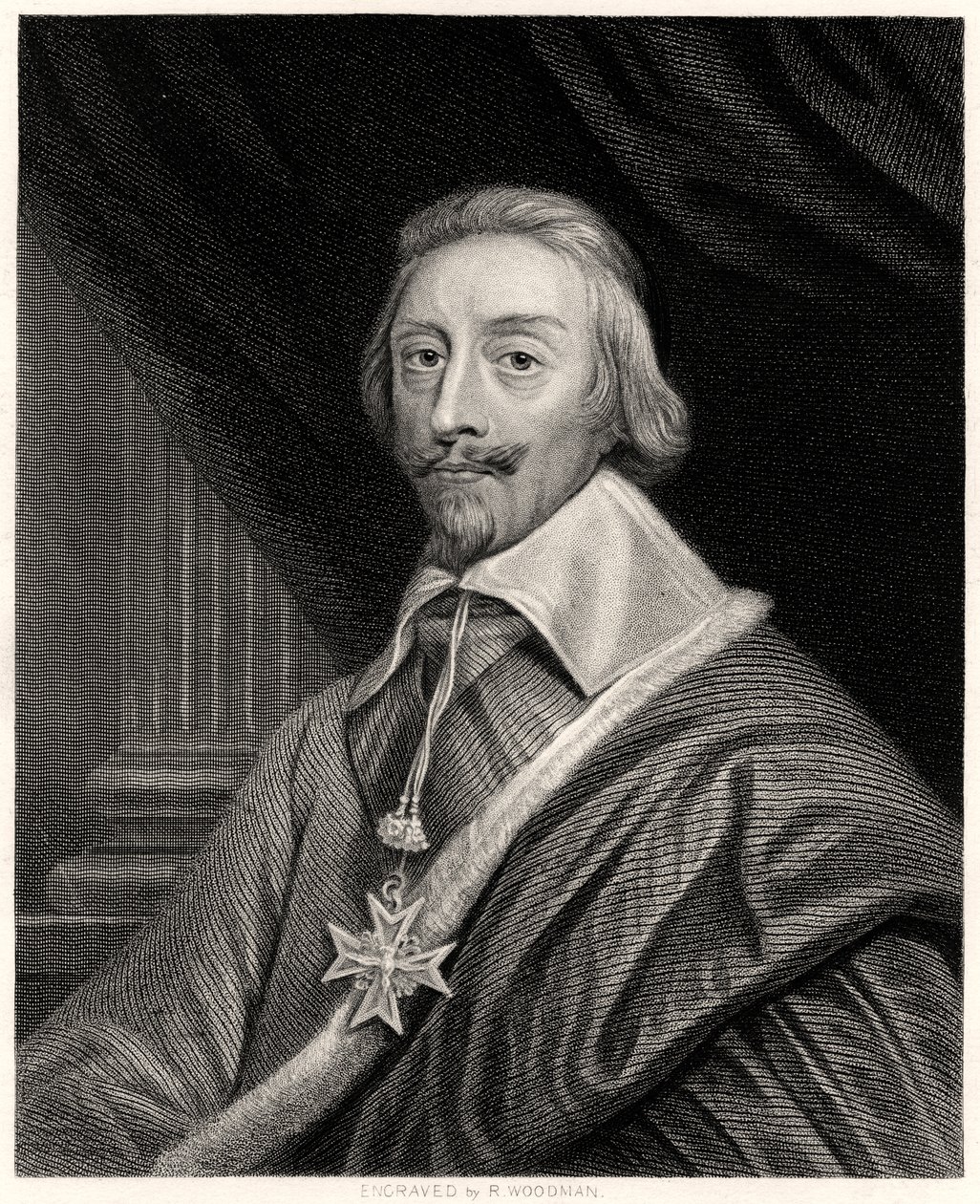 Cardeal Richelieu, prelado e estadista francês, século XIX de Richard Woodman