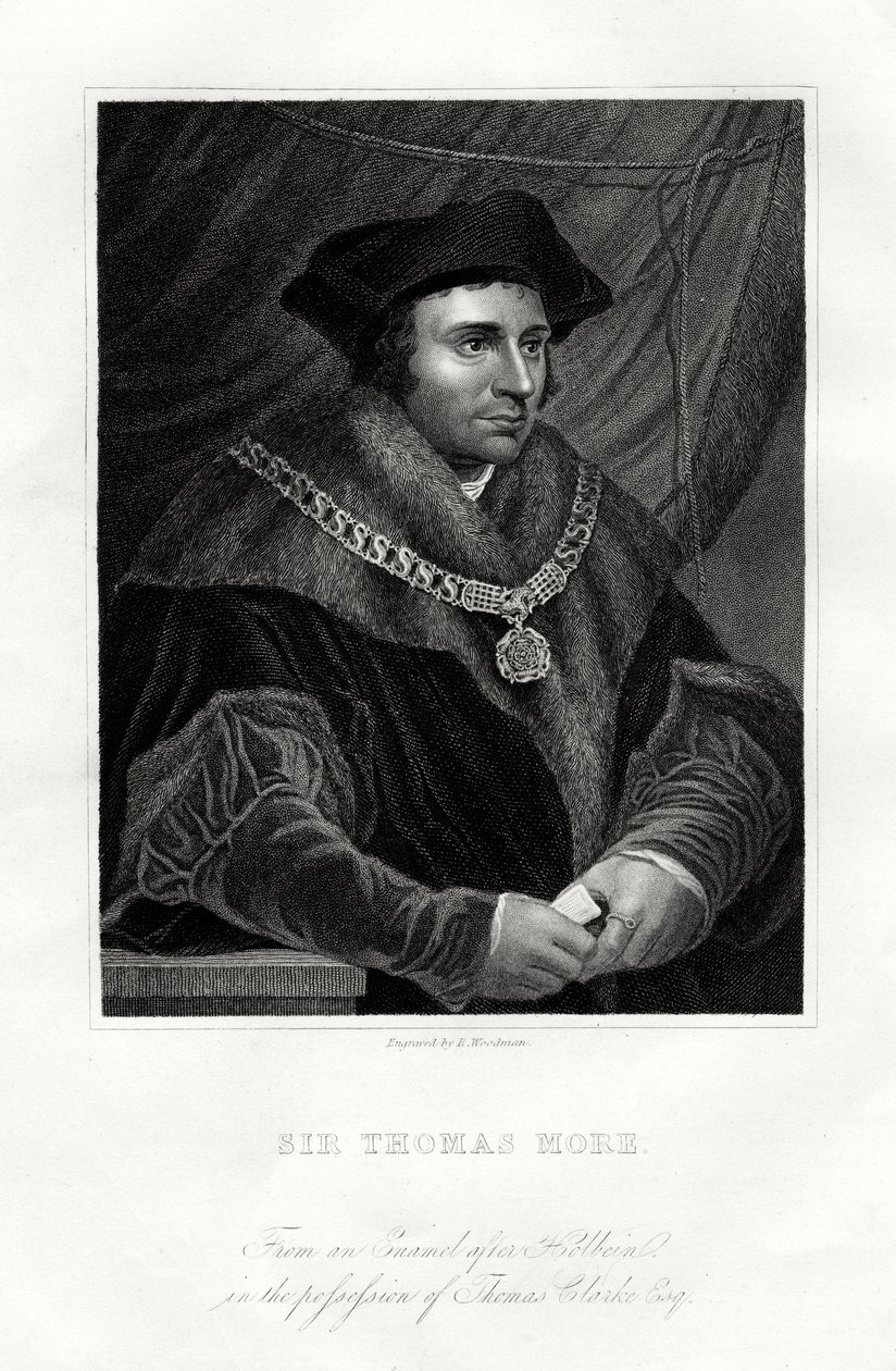 Thomas More, estadista inglês, estudioso e santo, século XIX de Richard Woodman