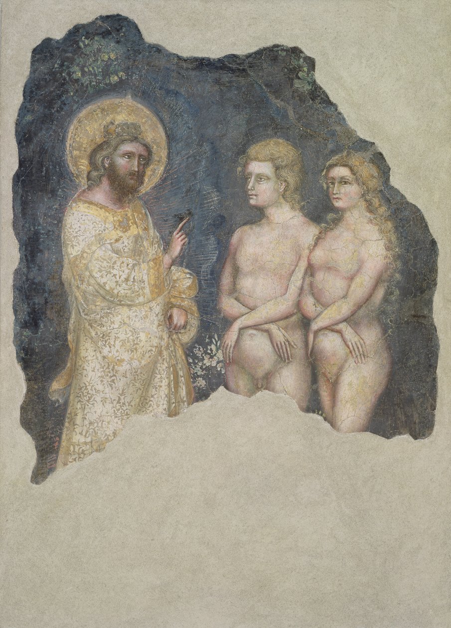 Adão e Eva Abençoados por Deus, c.1357 de Ridolfo di Arpo Guariento