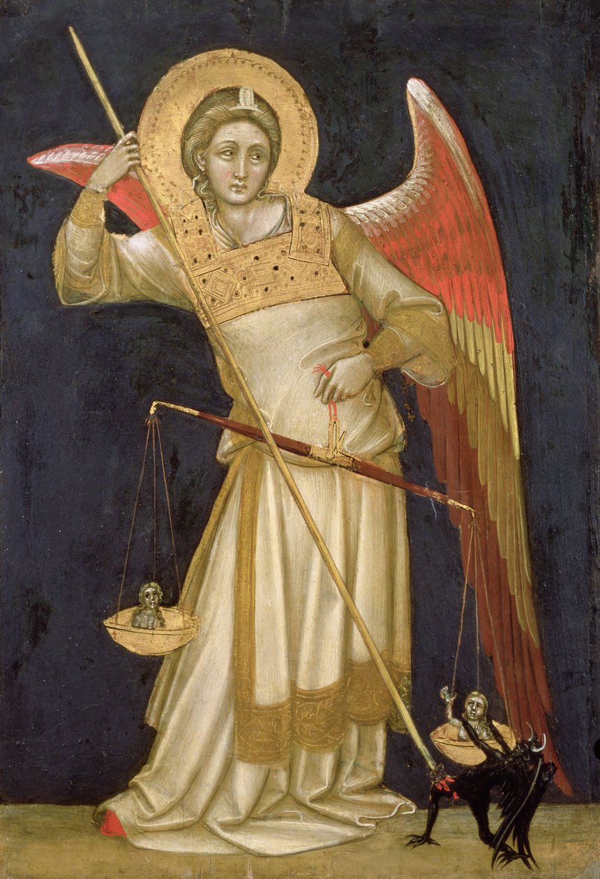 Anjo Pesando uma Alma, 1348-54 de Ridolfo di Arpo Guariento