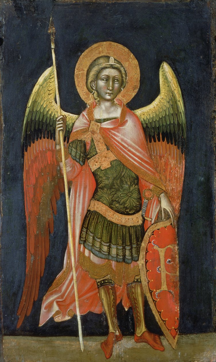 Anjo guerreiro, 1348-54 de Ridolfo di Arpo Guariento