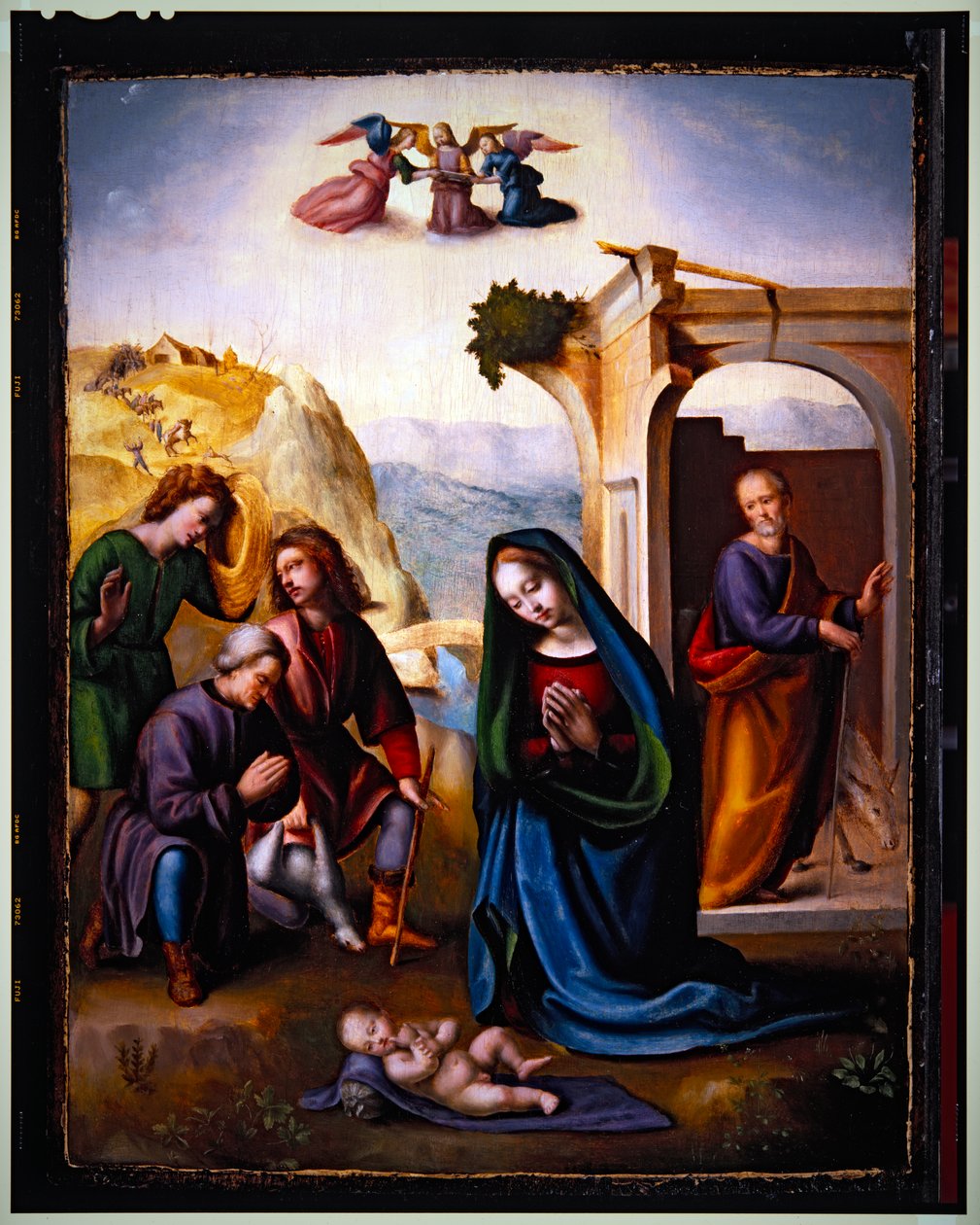 A Adoração dos Pastores (óleo sobre painel) de Ridolfo Il (1483 1561) Ghirlandaio