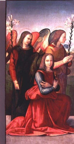Três anjos (painel) (par de 80359) de Ridolfo Il  Ghirlandaio