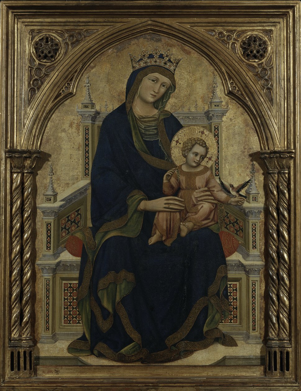 Virgem e Menino Entronizado, c.1350 de Ridolfo di Arpo Guariento