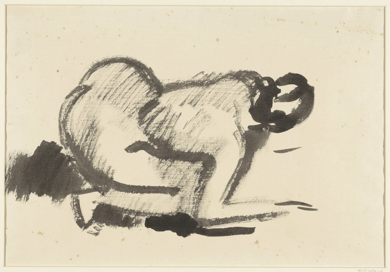 Mulher nua agachada de Rik Wouters