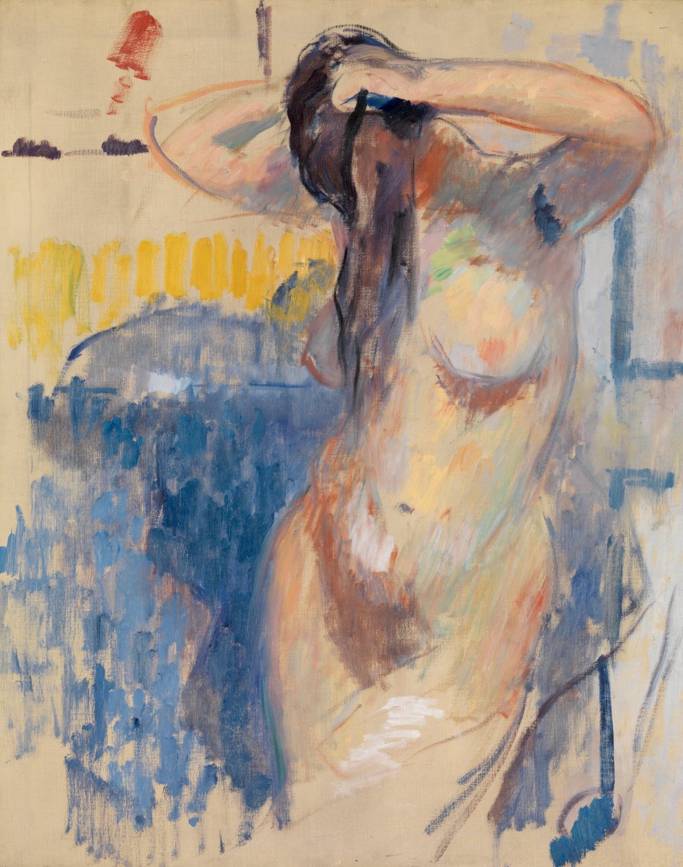 Estudo do nudez (óleo sobre tela) de Rik Wouters