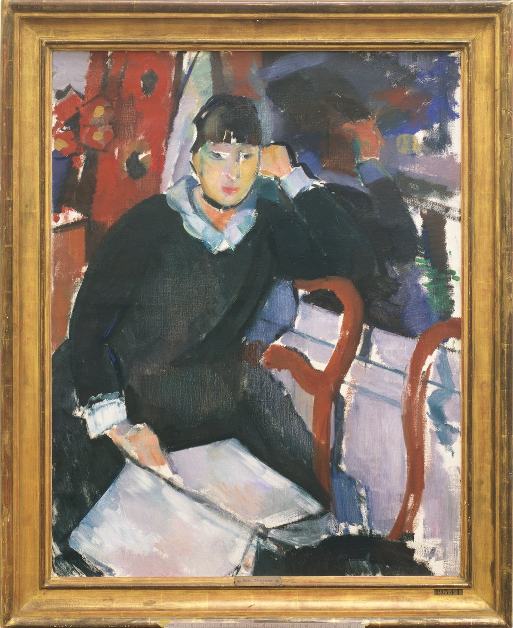 Mulher sentada à janela ou retrato de Nel Deurinckx, a Esposa do Artista de Rik Wouters