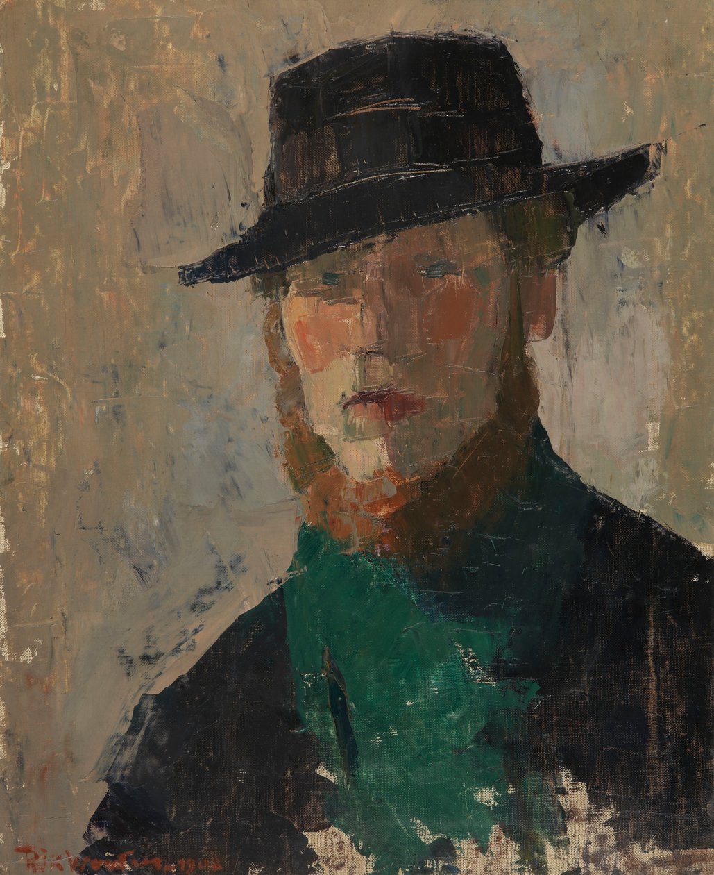 Auto-retrato com Chapéu Preto de Rik Wouters