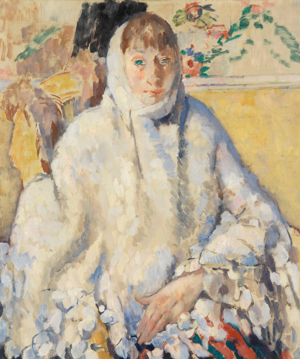 A Mulher Doente com Shawl Branco de Rik Wouters
