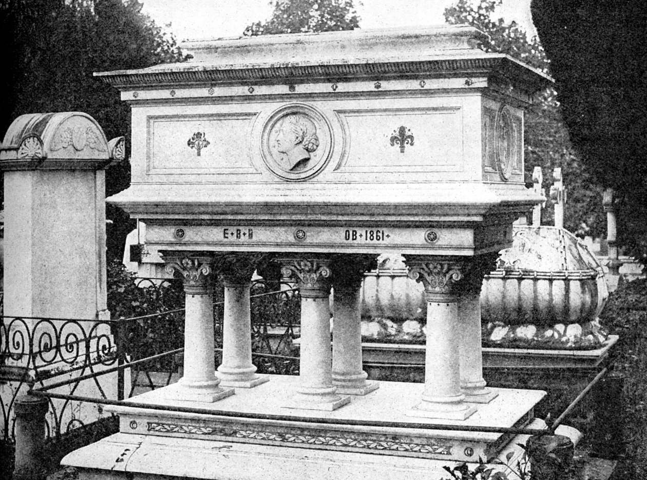Túmulo de Elizabeth Browning, Florença, projeto de Lord Leighton, 1923. de Rischgitz Collection