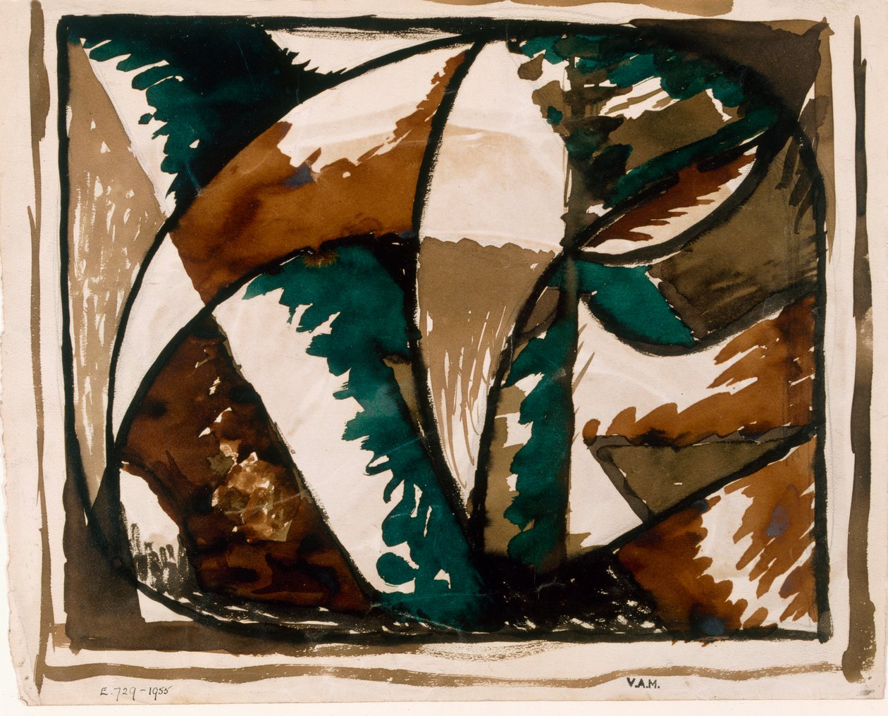 Stalking Bear, design para tapete, c.1915-16 (tinta no papel) de Roald Kristian