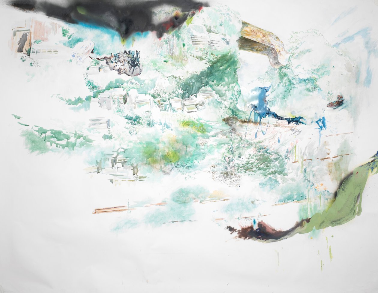 Aterro recortado, 2023 (aguarela) de Rob D Davies