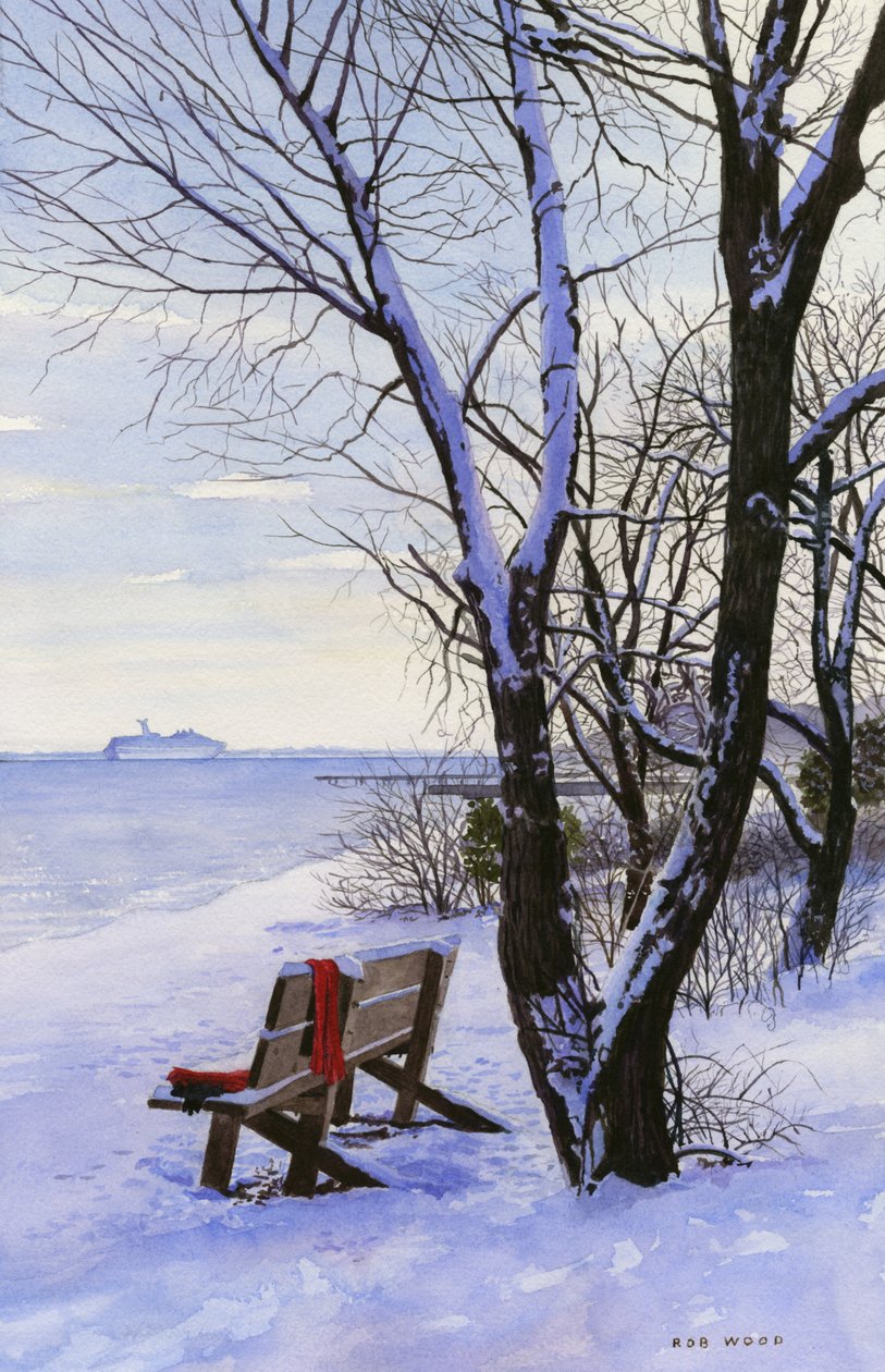 A camisola vermelha 2, 2014 (aguarela sobre papel) de Rob Wood