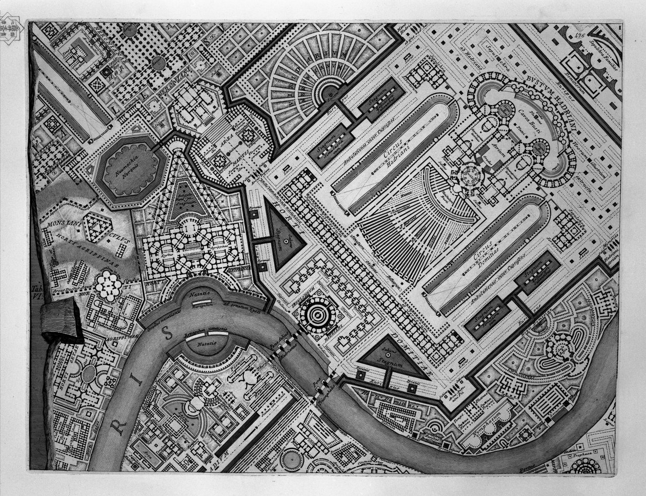 Mapa de Campus Martius de Robert Adam