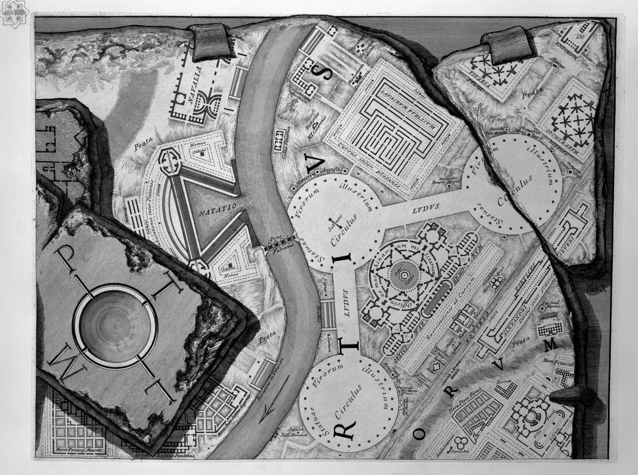 Mapa de Campus Martius de Robert Adam