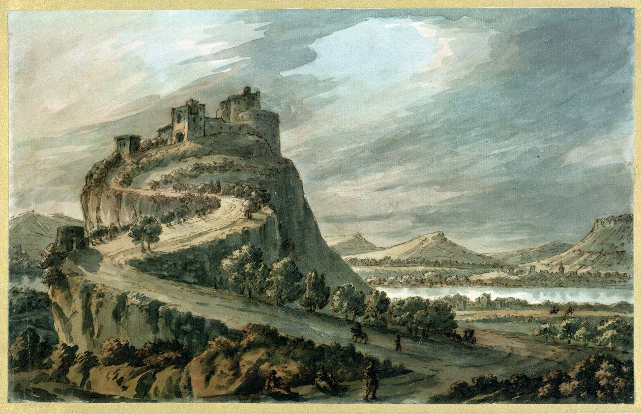 Paisagem rochosa com castelo de Robert Adam