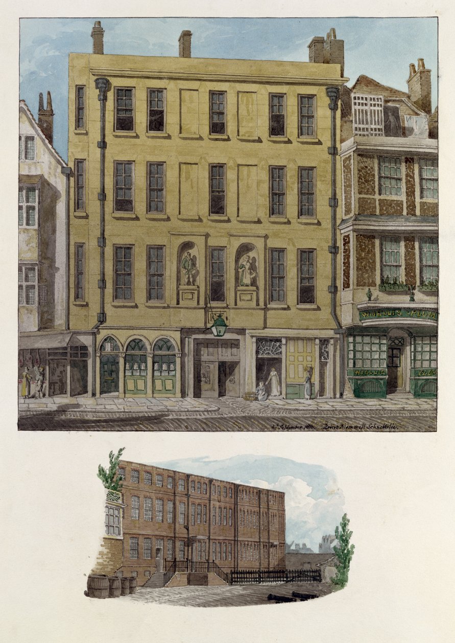 Workhouse em Bishopsgate, 1816 de Robert Blemell Schnebbelie
