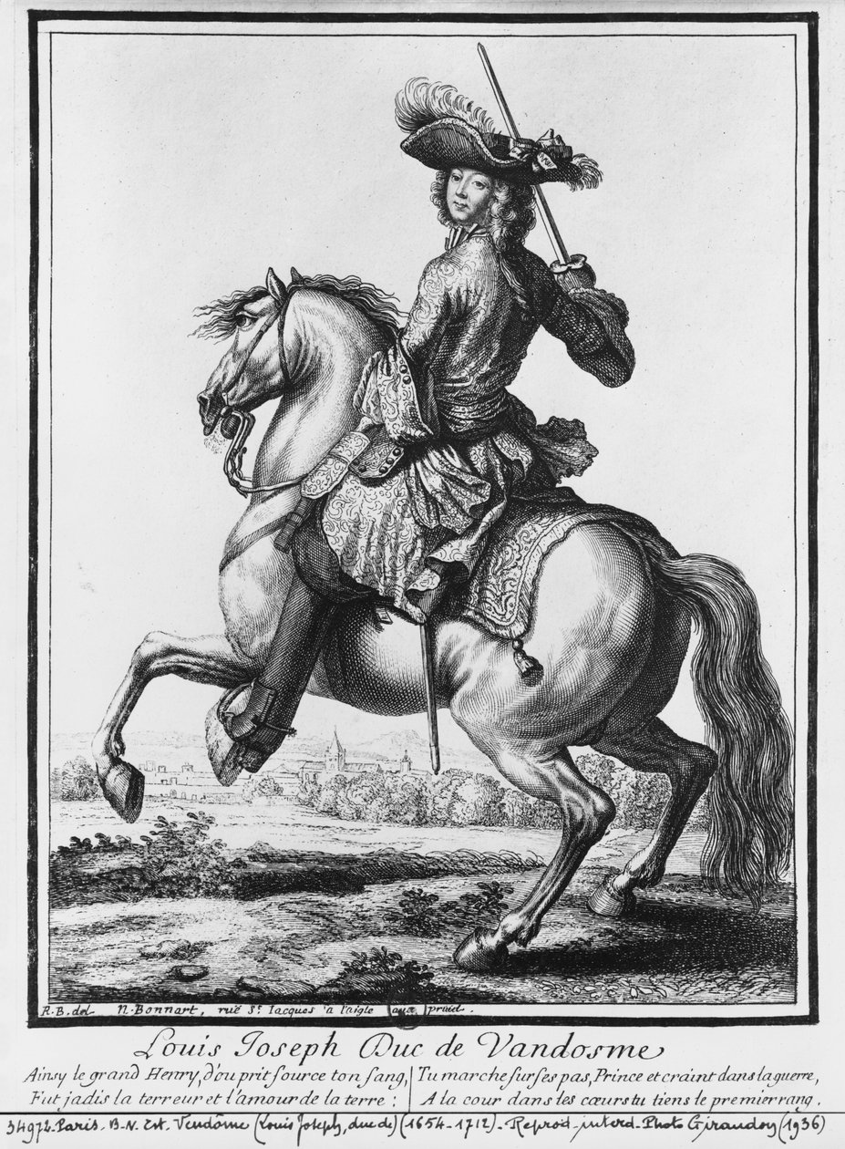 Louis Joseph de Bourbon, Duque de Vendome, conhecido como "O Grande Vendome" de Robert Bonnart
