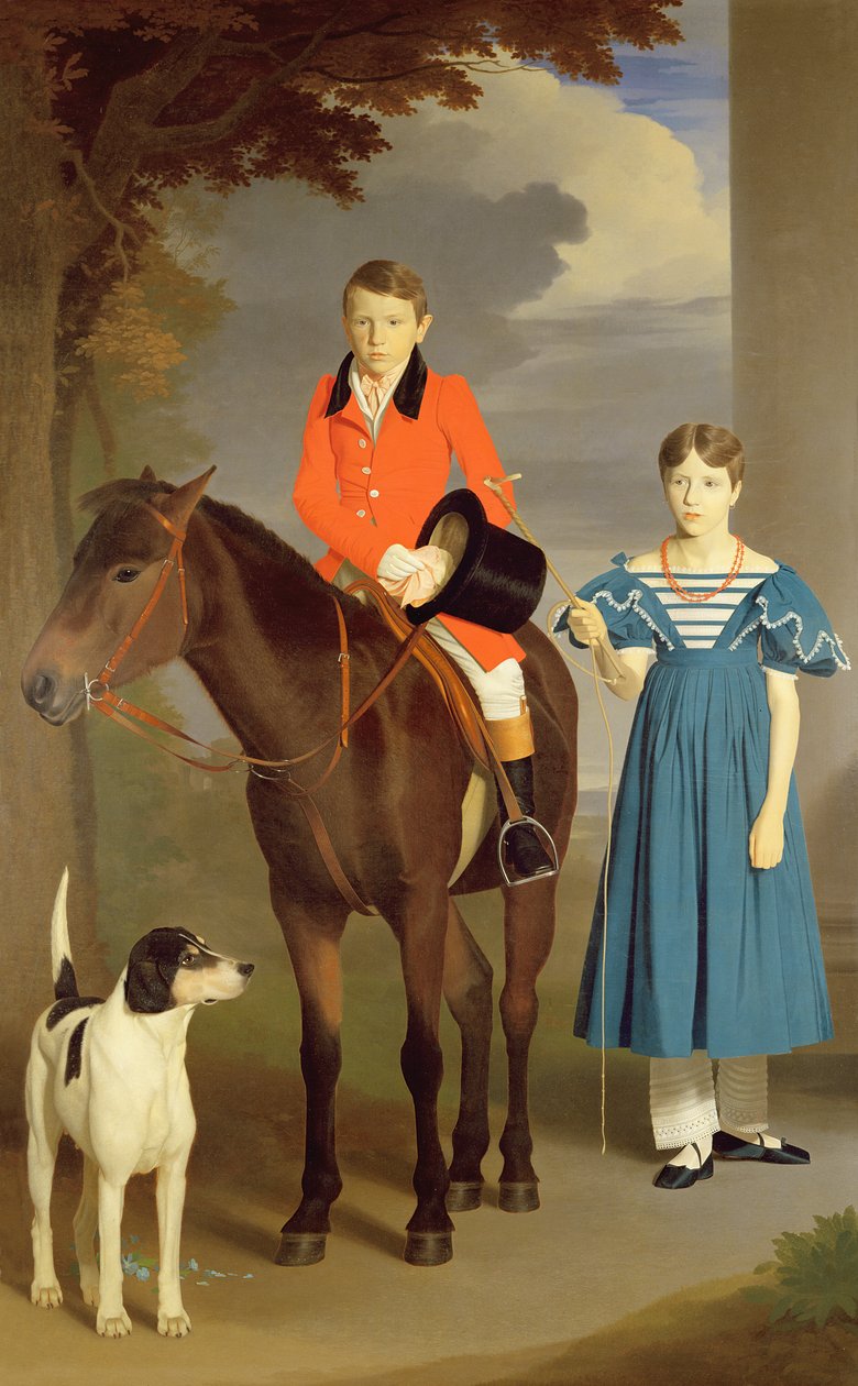 John Gubbins Newton e sua irmã Mary, 1832-33 de Robert Burnard