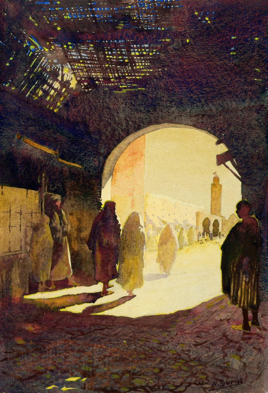 Fez, a hora de ouro, 1920 (wc) de Robert Burns