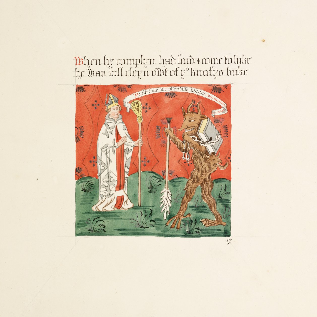 Ms. New Coll 380, f26r. As antiguidades da Igreja Catedral de Santa Maria, Carlisle, desenhada por Robert Carlile, 1795 (caneta e tinta sobre papel) de Robert Carlile