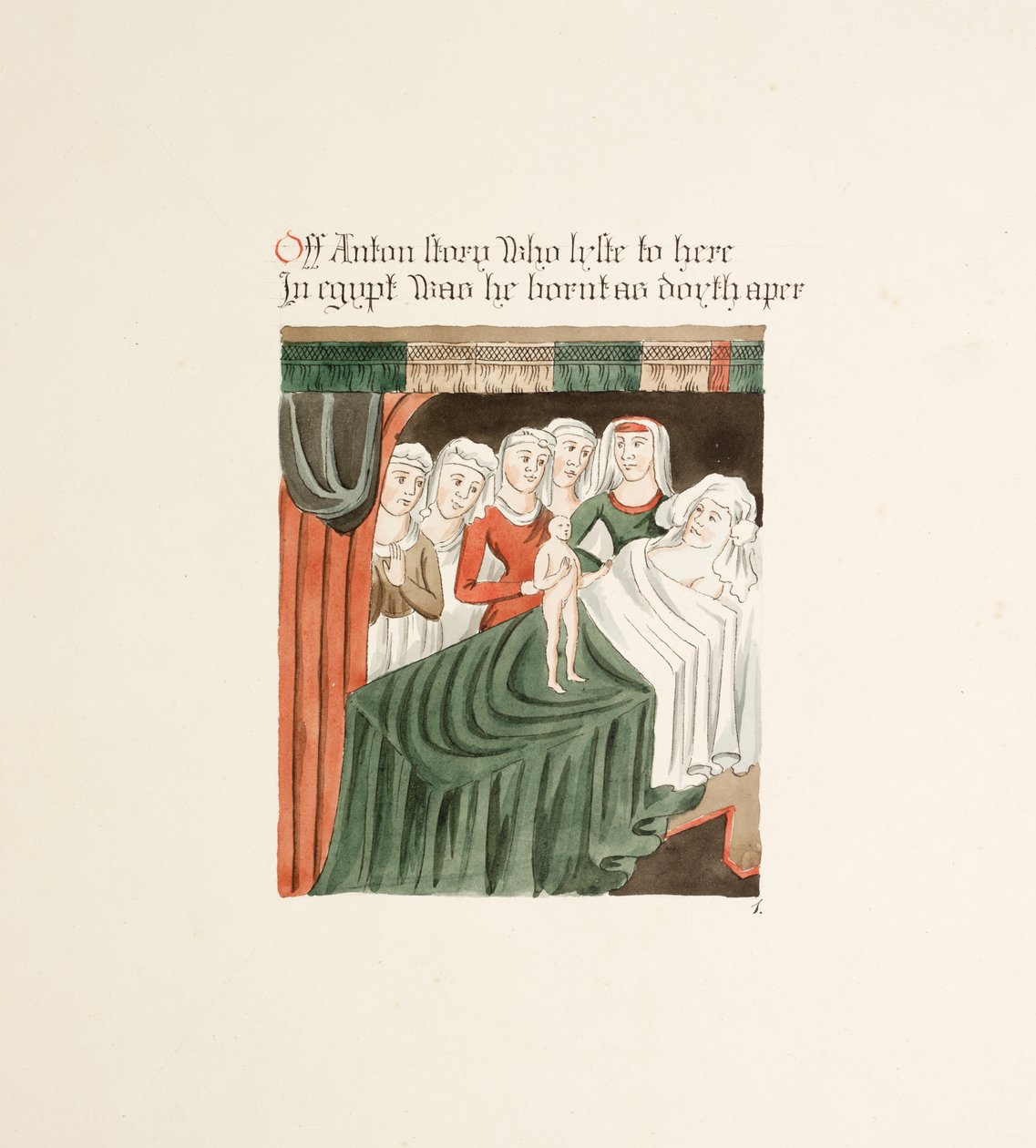 Ms. New Coll 380, f33r. As antiguidades da Igreja Catedral de Santa Maria, Carlisle, desenhada por Robert Carlile, 1795 (caneta e tinta sobre papel) de Robert Carlile