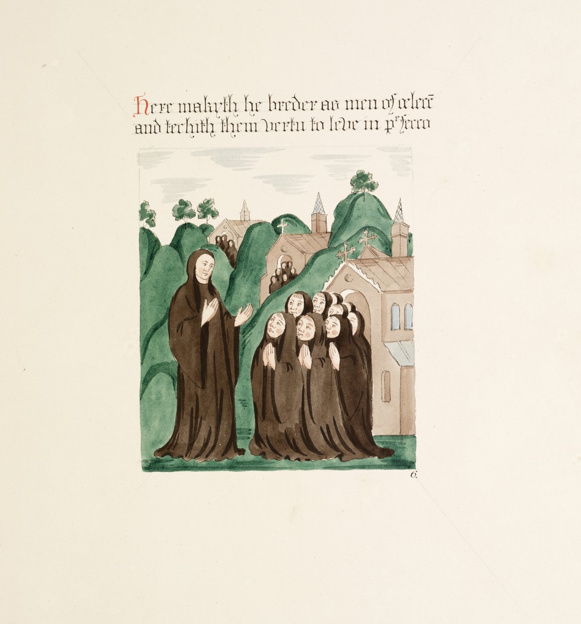 Ms. New Coll 380, f38r. As antiguidades da Igreja Catedral de Santa Maria, Carlisle, desenhada por Robert Carlile, 1795 (caneta e tinta sobre papel) de Robert Carlile