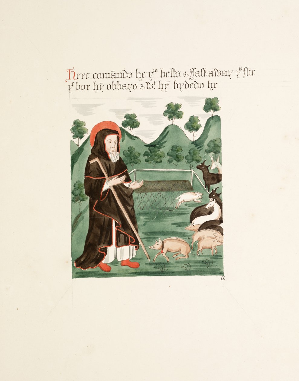 Ms. New Coll 380, f43r. As antiguidades da Igreja Catedral de Santa Maria, Carlisle, desenhada por Robert Carlile, 1795 (caneta e tinta sobre papel) de Robert Carlile
