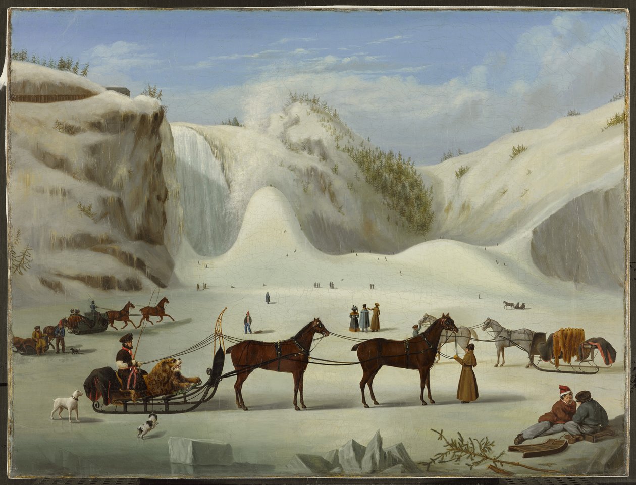 O cone de gelo, Montmorency Falls, Québec, c.1845 de Robert Clow Todd