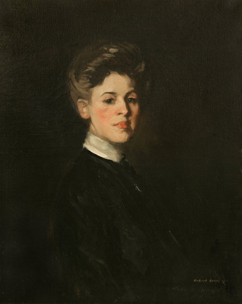 Retrato de Maja em azul escuro, 1903 de Robert Cozad Henri