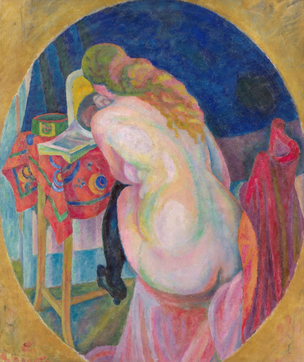 Mulher nua, leitura de Robert Delaunay