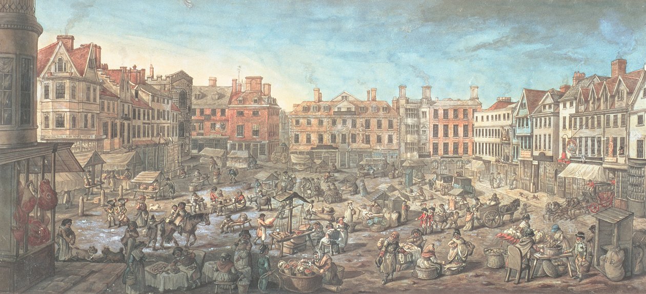 Norwich Market Place, 1799 de Robert Dighton