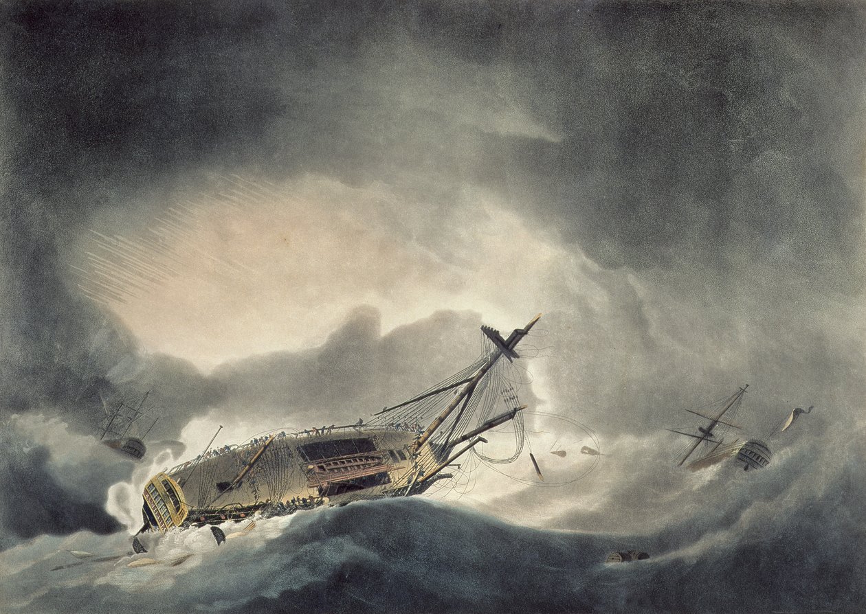 A tempestade aumentada, gravada por Francis Jukes (1745-1812) publicada em 1795 (aquatint) de Robert Dodd
