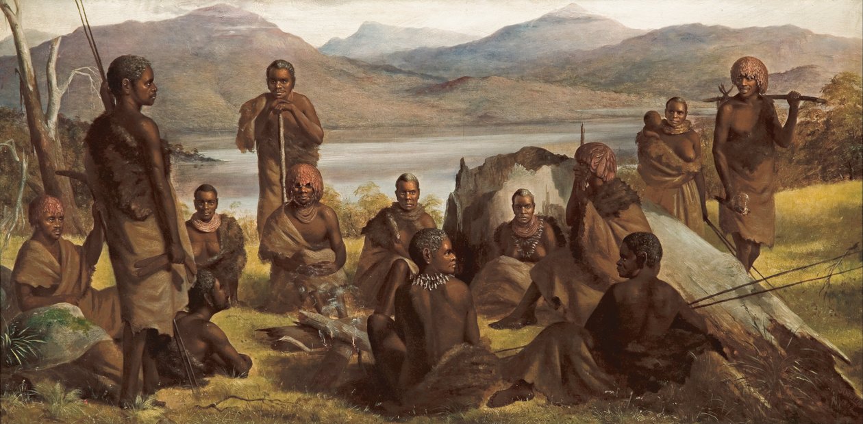Grupo de nativos da Tasmânia de Robert Dowling