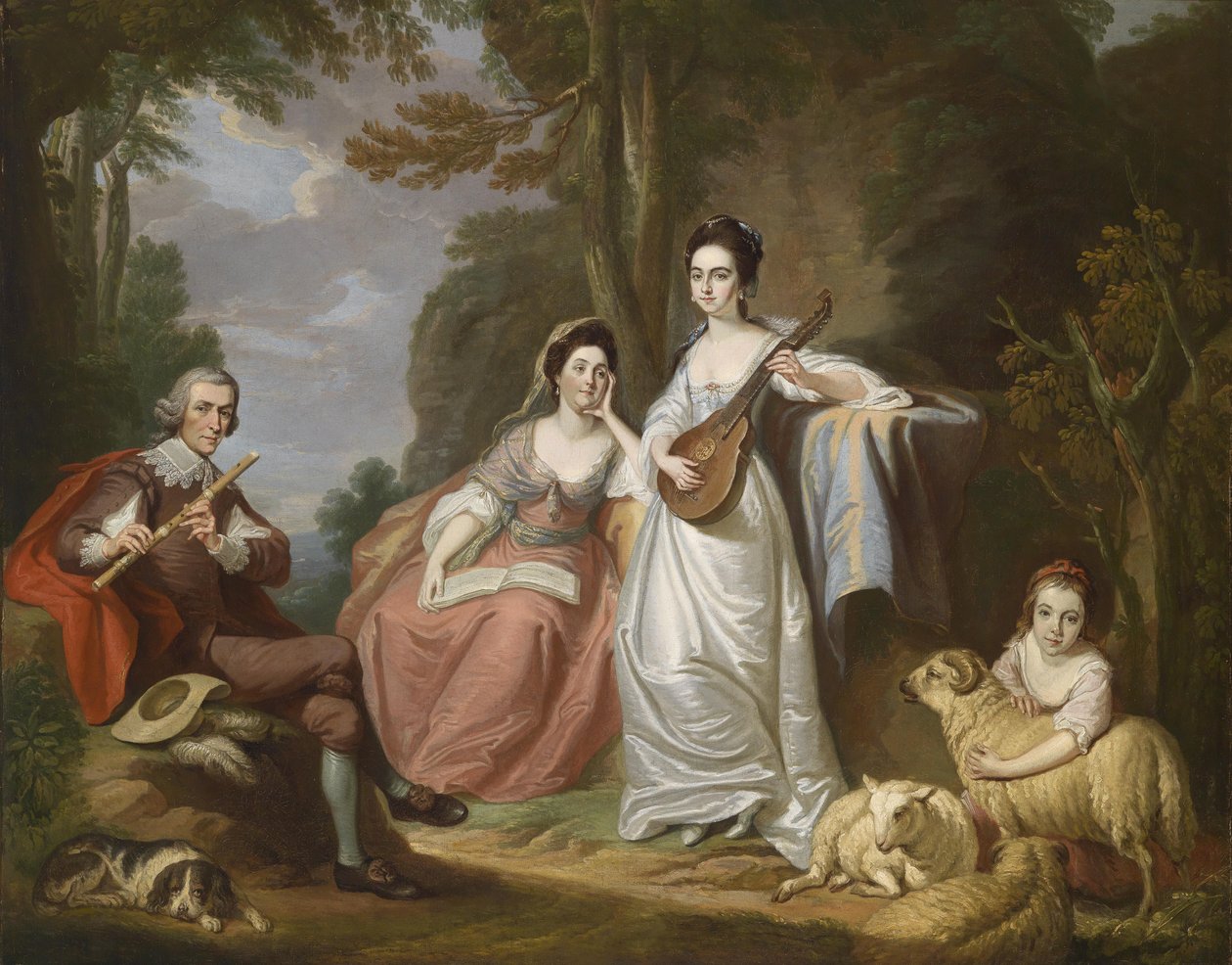 Retrato de grupo da família Burdett de Robert Edge Pine