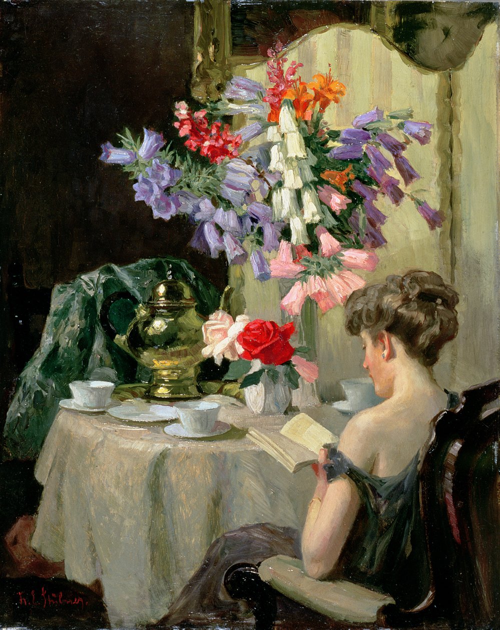 Hora do Chá, c.1910 de Robert Emil Stubner