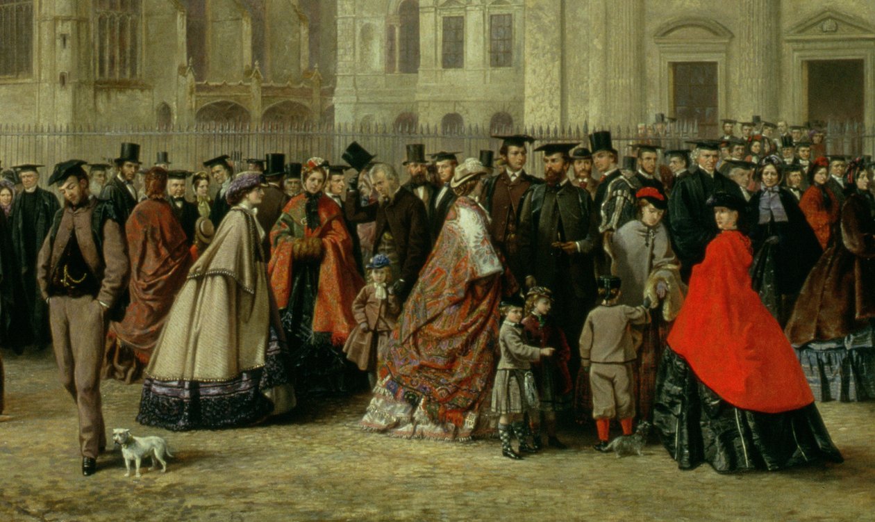 Grau Manhã em Cambridge em 1863 óleo sobre tela detalhe de 169477 de Robert Farren