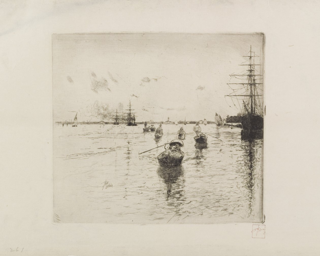 Laguna com Steamers e Gôndolas, 1885 de Robert Frederick Blum