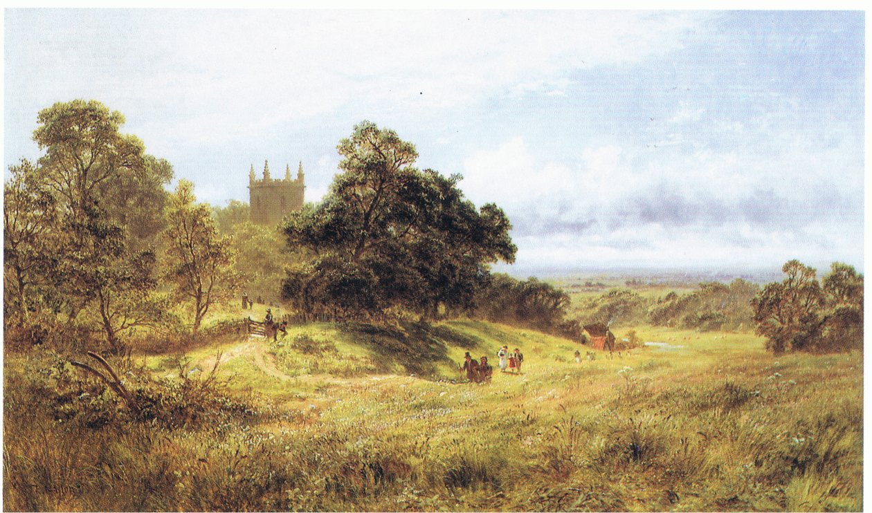 No caminho para a igreja, os South Downs de Robert Gallon