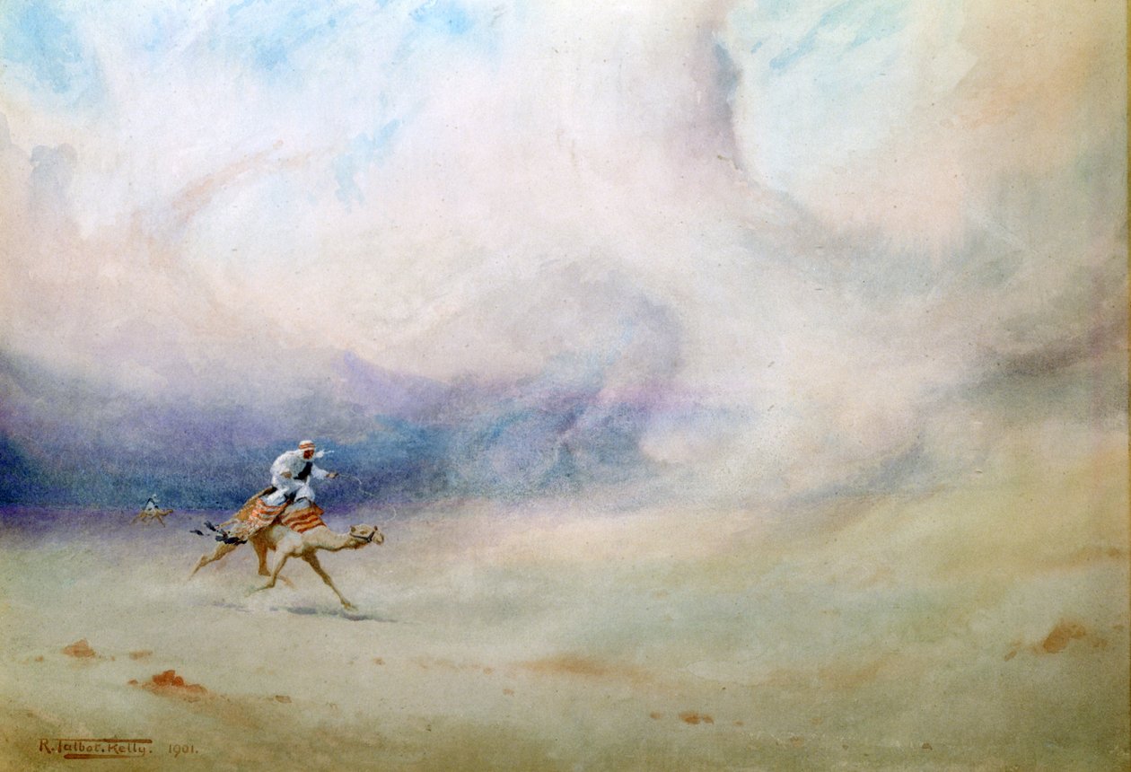 Tempest in the Desert &39;, 1901. Aguarela. de Robert George Talbot Kelly