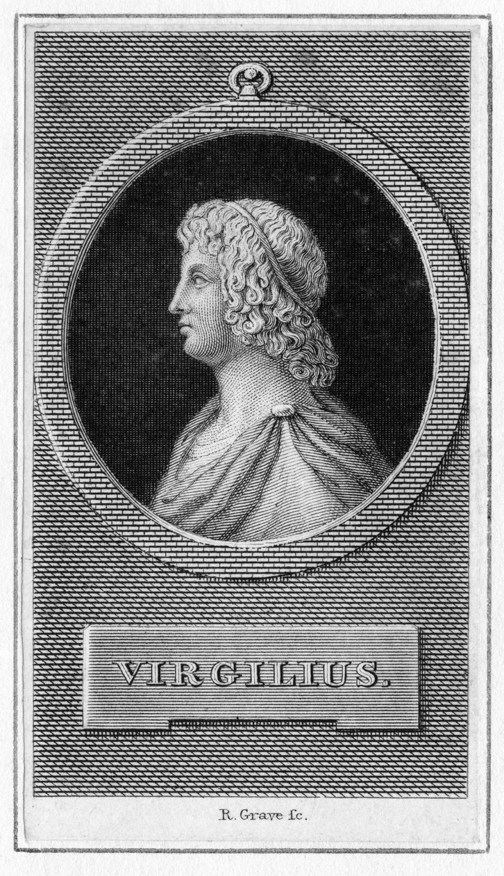 Virgil desenho de Virgílio ", publicado em 1821 de Robert Graves