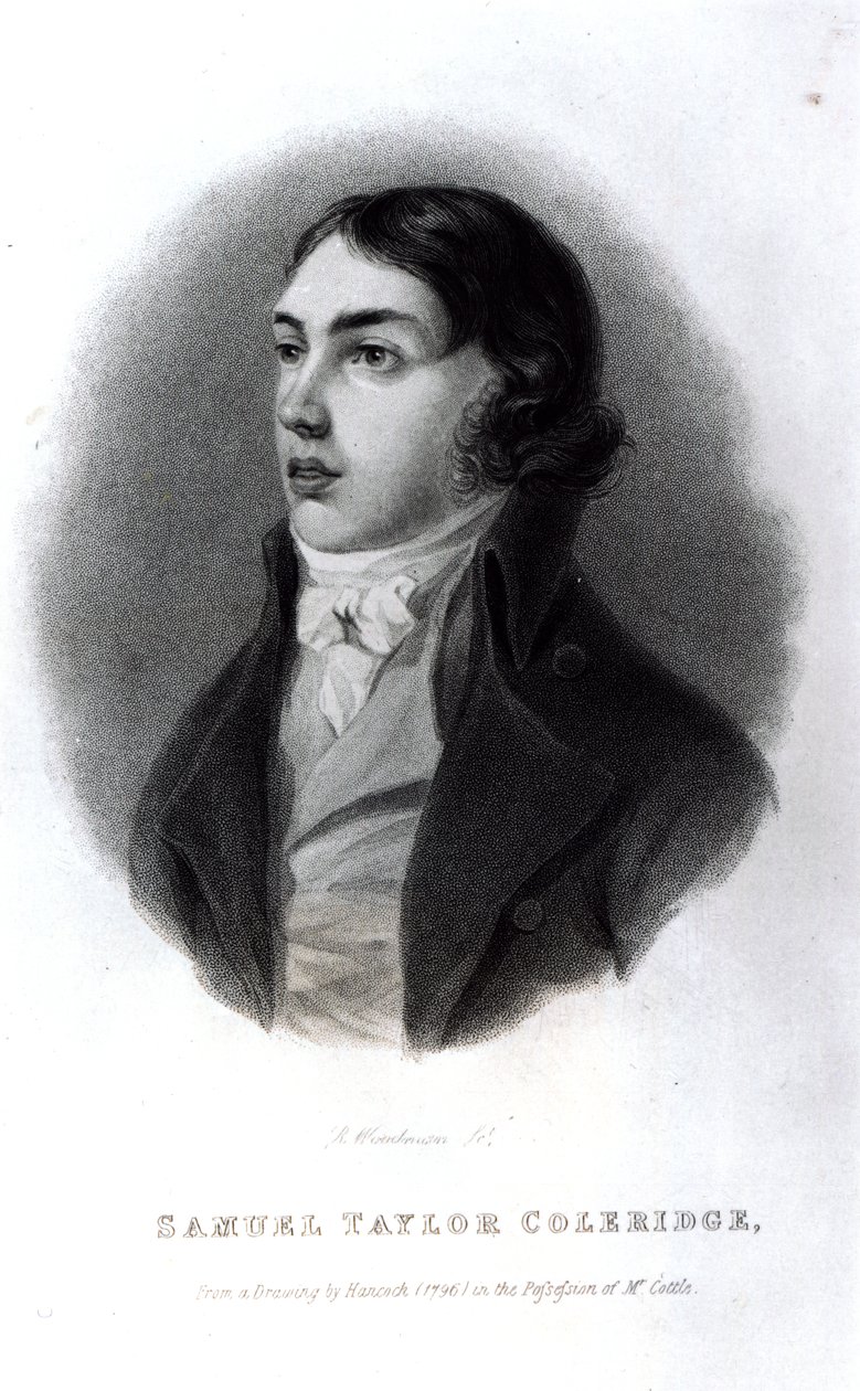Retrato de Samuel Taylor Coleridge (1772-1834) como um jovem de Robert Hancock
