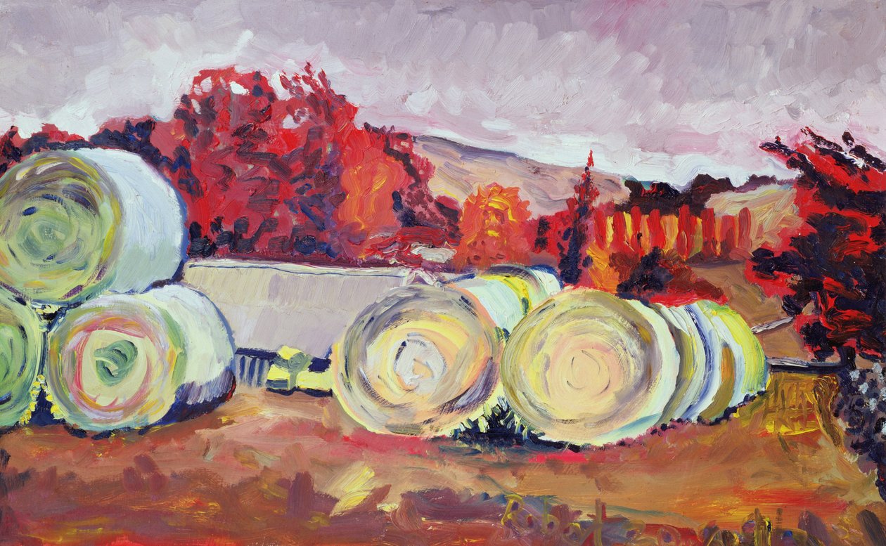 Haybales, Escócia, 1996 de Robert Hobhouse