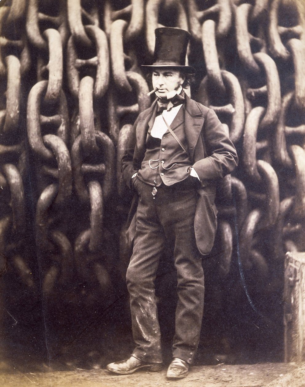 Isambard Kingdom Brunel e as cadeias de lançamento do Great Eastern de Robert Howlett