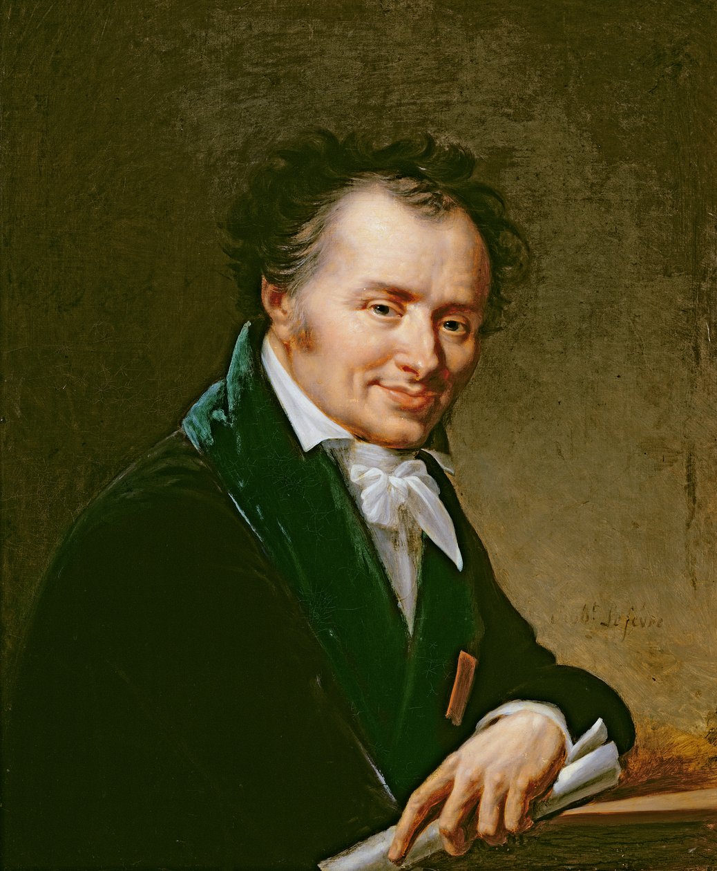 Retrato de Dominique Vivant (1747-1825) Barão Denon, 1808 de Robert Lefevre