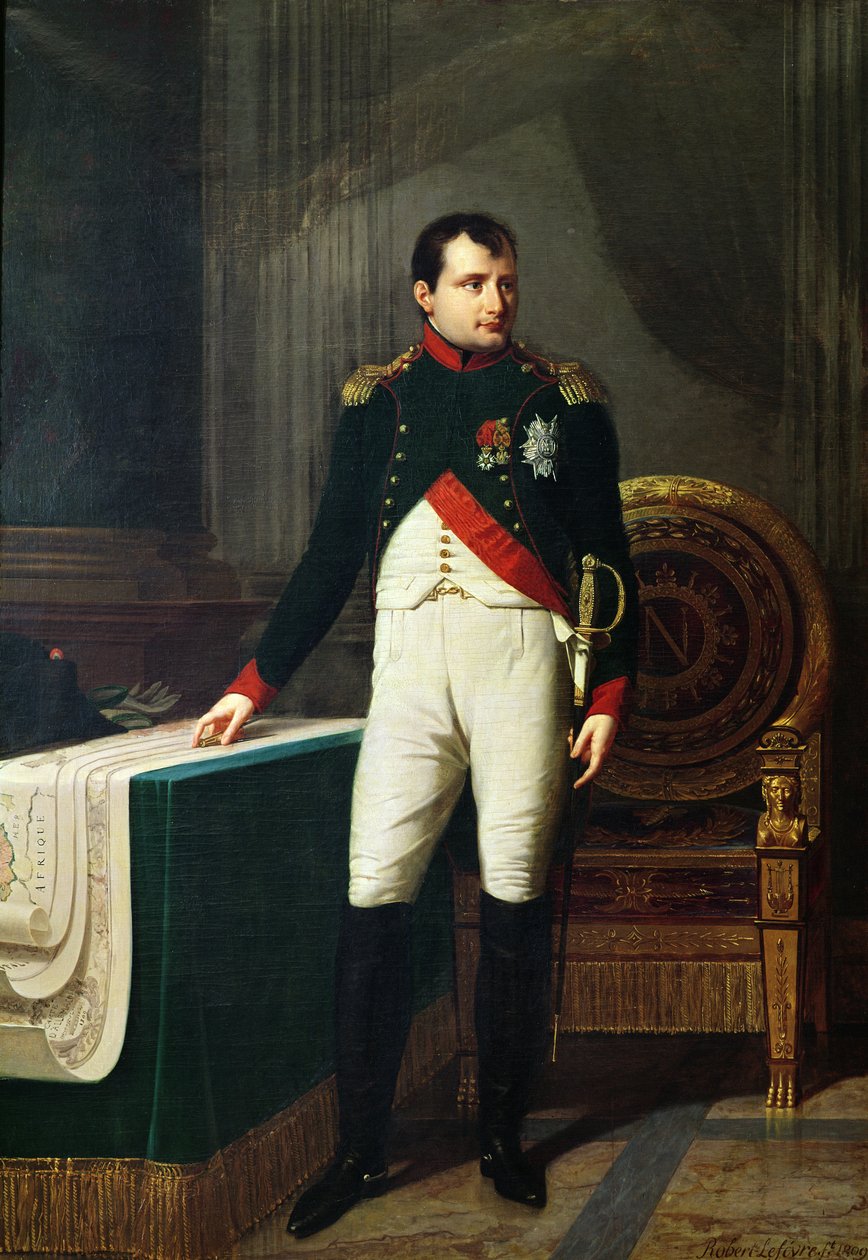 Retrato de Napoleão Bonaparte (1769-1821) 1809 de Robert Lefevre